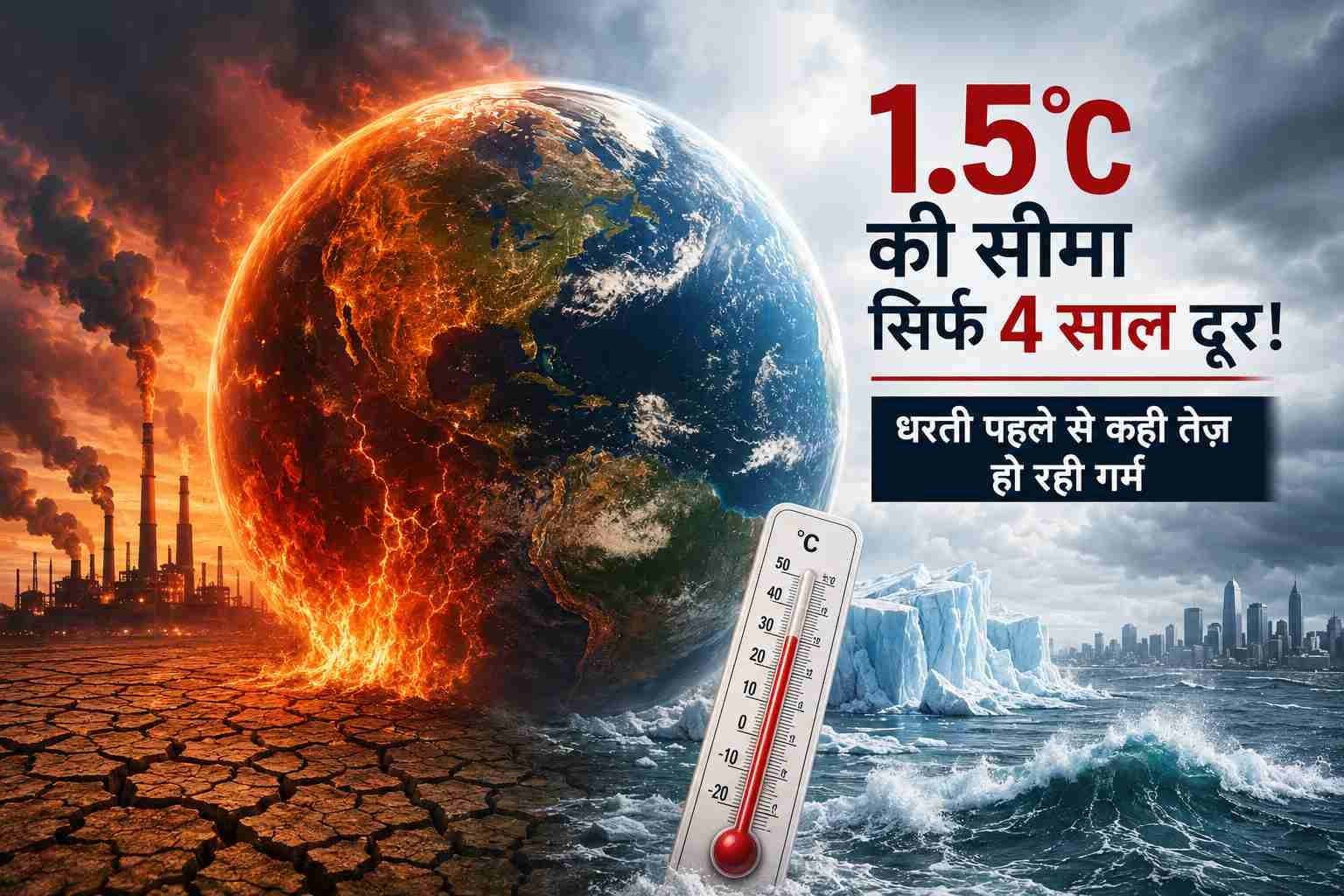 EXCLUSIVE: जलवायु संकट की उल्टी गिनती शुरू, सिर्फ 4 साल दूर 1.5°C की खतरनाक सीमा; धरती रिकॉर्ड रफ्तार से हो रही गर्म वैज्ञानिकों की चेतावनी: ग्रीनहाउस