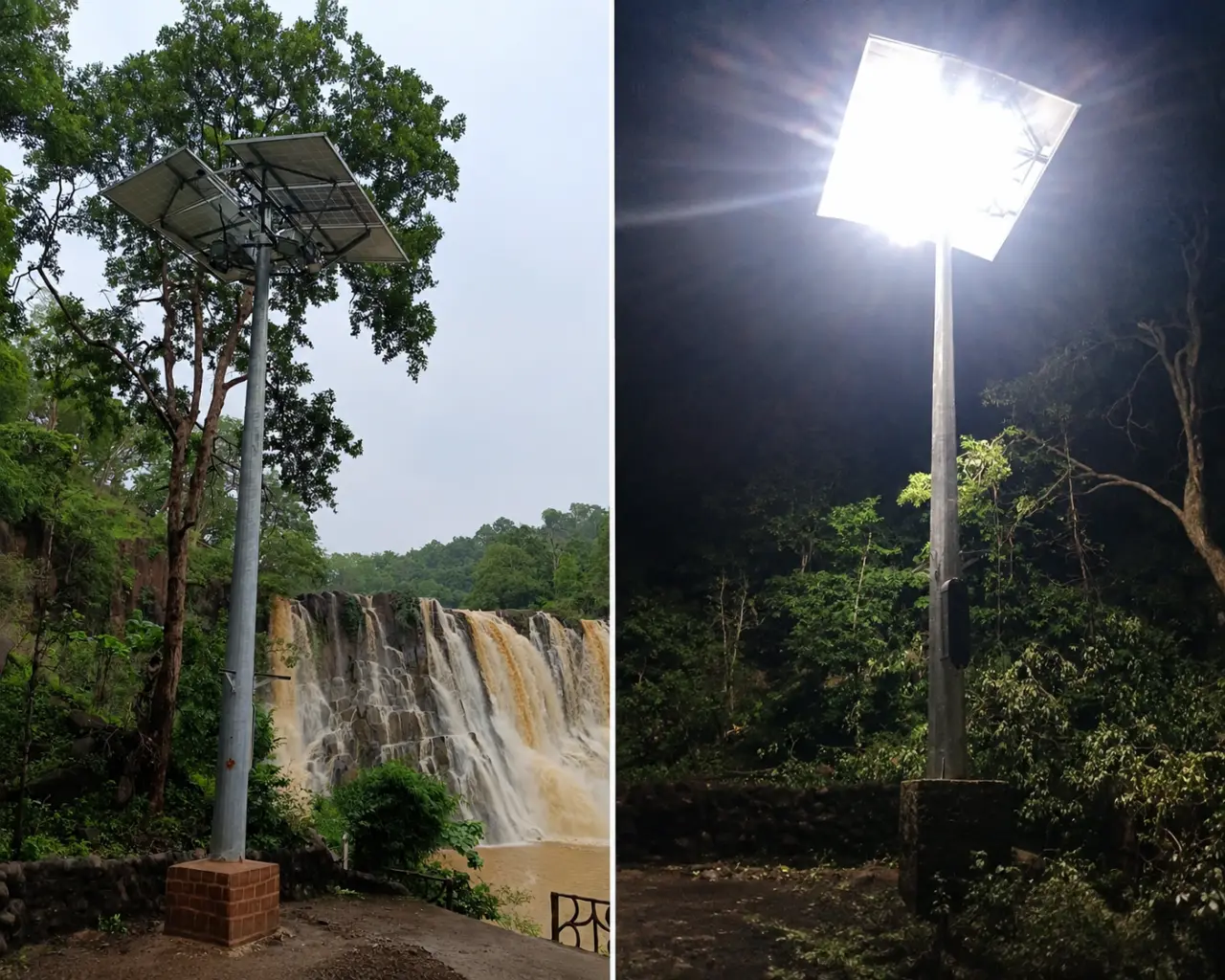 रमदहा वॉटरफॉल में विकास की नई रोशनी, सोलर हाईमास्ट से बढ़ी पर्यटन सुविधाएं,