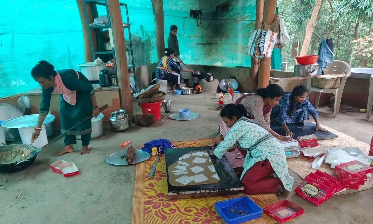 बस्तर की महिलाओं का कमाल: गुड़ और काजू से तैयार की ‘शुगर-फ्री’ ऑर्गेनिक काजू-कतली।