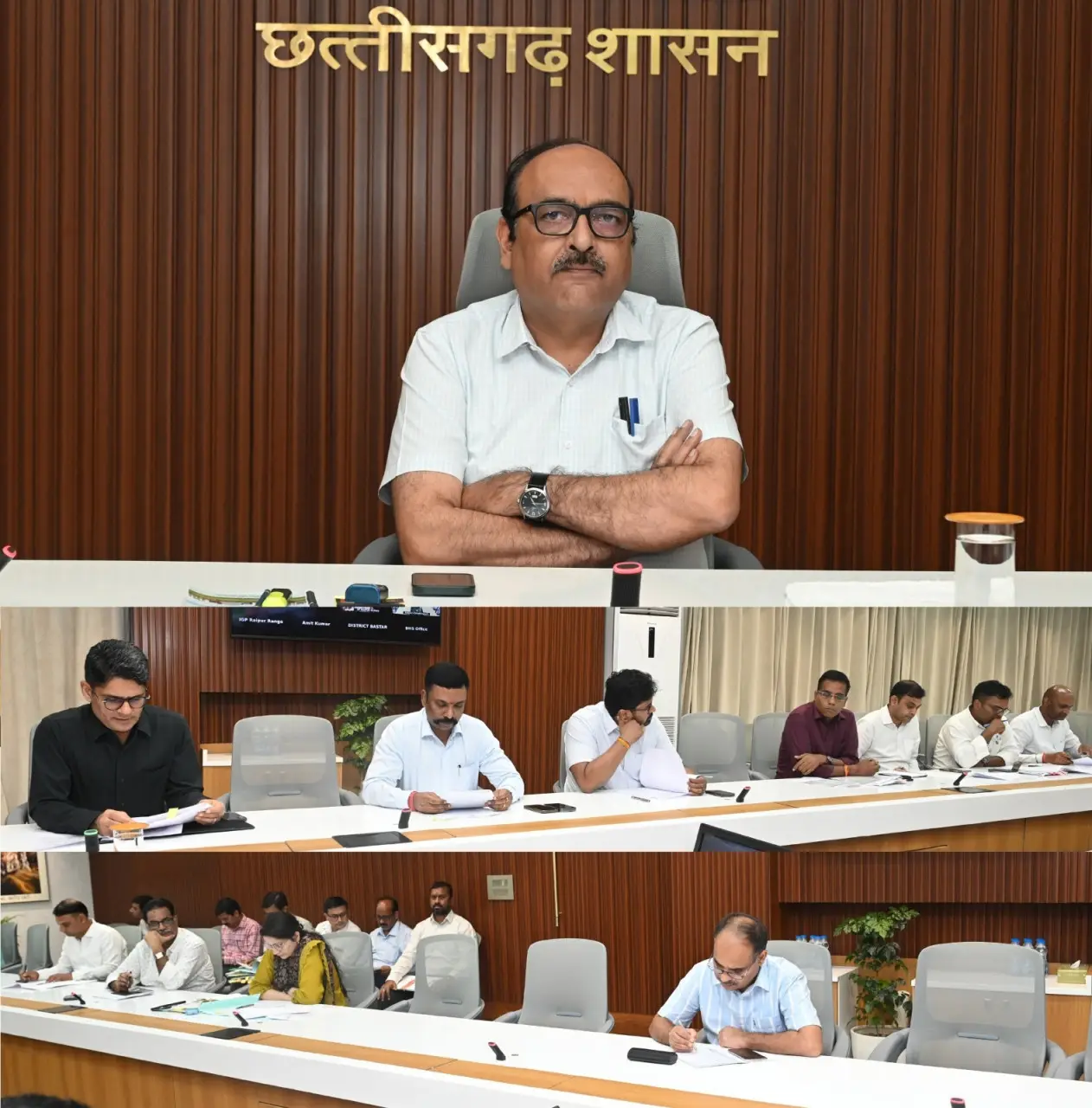 रायपुर : माननीय राष्ट्रपति महोदय के प्रस्तावित छत्तीसगढ़ प्रवास की तैयारियों को लेकर मुख्य सचिव की अध्यक्षता में उच्च स्तरीय समीक्षा बैठक आयोजित