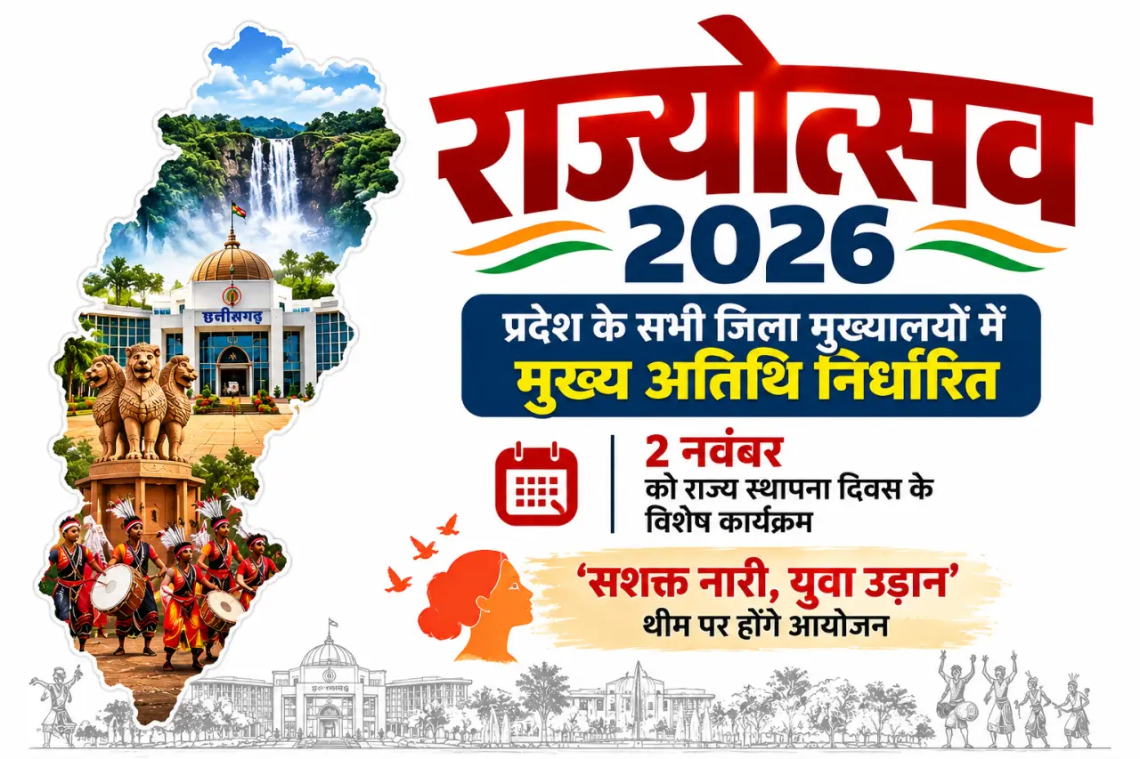 सशक्त नारी, युवा उड़ान की थीम पर मनेगा छत्तीसगढ़ राज्योत्सव, 2 नवंबर को सभी जिलों में होंगे आयोजन