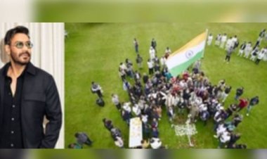 अभिनेता अजय देवगन ने 'सन ऑफ सरदार 2' की टीम के साथ लंदन में मनाया स्वतंत्रता दिवस