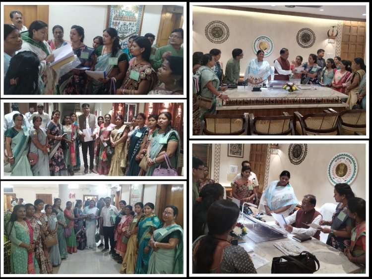 जशपुर विधायक श्रीमती रायमुनी भगत के नेतृत्व में आंगनबाड़ी कार्यकर्ता सहायिका संघ पंजी.409 के प्रतिनिधिमंडल ने किया विभिन्न मांगों को लेकर मुख्यमंत्री विष्णुदेव साय,वित्त मंत्री ओपी चौधरी और महिला व बाल विकास विभाग मंत्री लक्ष्मी राजवाड़े से मुलाकात