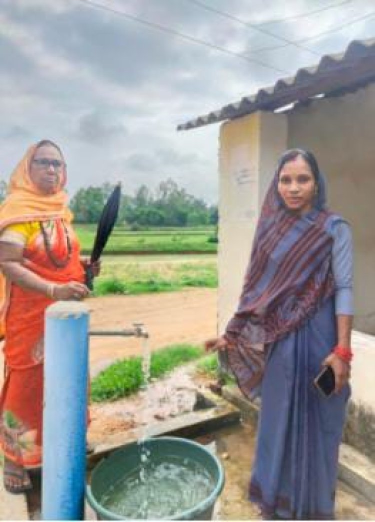 रायपुर : ग्राम ऐंठी में हर घर तक पहुंचा नल से जल, महिलाओं को मिली राहत