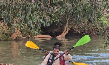 इको टूरिज्म को बढ़ावा देने वन मंत्री केदार कश्यप का बांस की नाव पर रोमांच,पढ़ें पूरी खबर