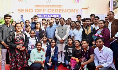 मुख्यमंत्री विष्णुदेव साय ने यूनिटी मार्च के लिए राज्य के 68 युवाओं के दल को हरी झंडी दिखाकर किया रवाना,,,