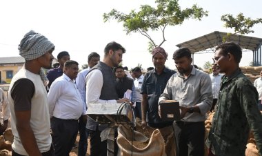 रायपुर : बलौदा बाजार कलेक्टर ने सहकारी समिति सुहेला में धान खरीदी कार्य का किया निरीक्षण