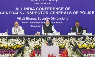 प्रधानमंत्री ने रायपुर में पुलिस महानिदेशकों/महानिरीक्षकों के 60वें अखिल भारतीय सम्मेलन की अध्यक्षता की,,