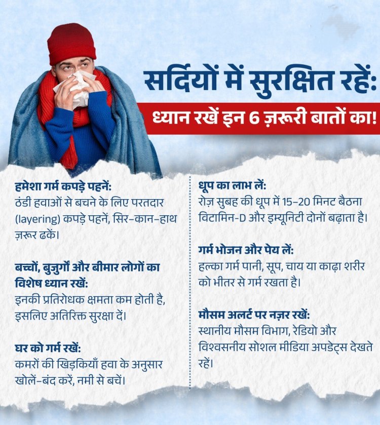 रायपुर : शीतलहर और ठंड से बचाव हेतु स्वास्थ्य विभाग ने जारी किए एहतियाती निर्देश