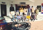 भूमिगत खदान से कॉपर केबल चोरी मामले मे पुलिस ने 5 आरोपियों को किया गिरफ्तार, 1 लाख कीमत के सामान किया बरामद।,,,