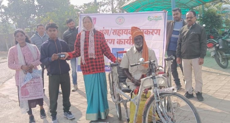 सुशासन सप्ताह : प्रदेशभर में जनहितकारी कार्यक्रम, दिव्यांगजनों को मिला सहारा