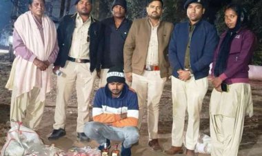 38 लीटर अवैध मदिरा जब्त, आरोपी गिरफ्तार  