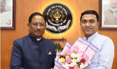 मुख्यमंत्री विष्णुदेव साय ने गोवा के मुख्यमंत्री डॉ. प्रमोद सावंत से की सौजन्य भेंट