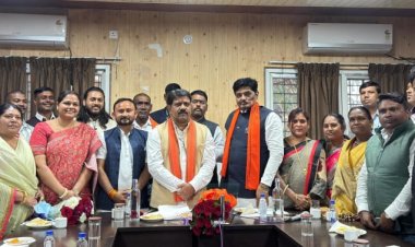 उपमुख्यमंत्री विजय शर्मा ने जिला पंचायत रायपुर का किया निरीक्षण