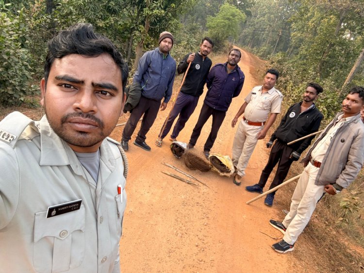 कोरिया, धरमजयगढ़ एवं सूरजपुर वनमण्डल में एंटी स्नेयर वॉक के दौरान शिकार के फंदे जब्त