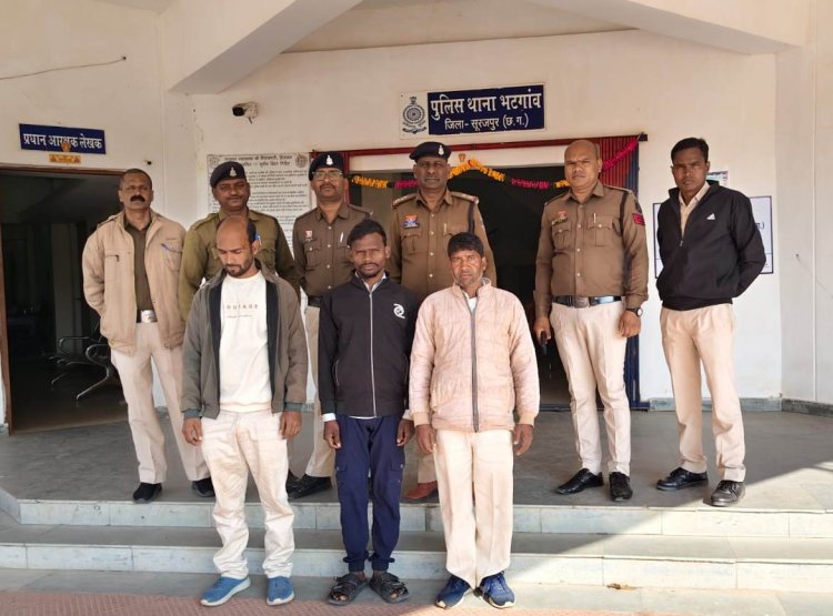 3 मवेशी तस्कर गिरफ्तार, 2 लाख रूपये कीमत के 07 मवेशी जप्त..