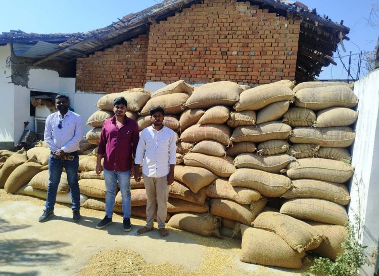 अवैध धान परिवहन एवं भंडारण पर कार्रवाई, 772 कट्टा धान जब्त  