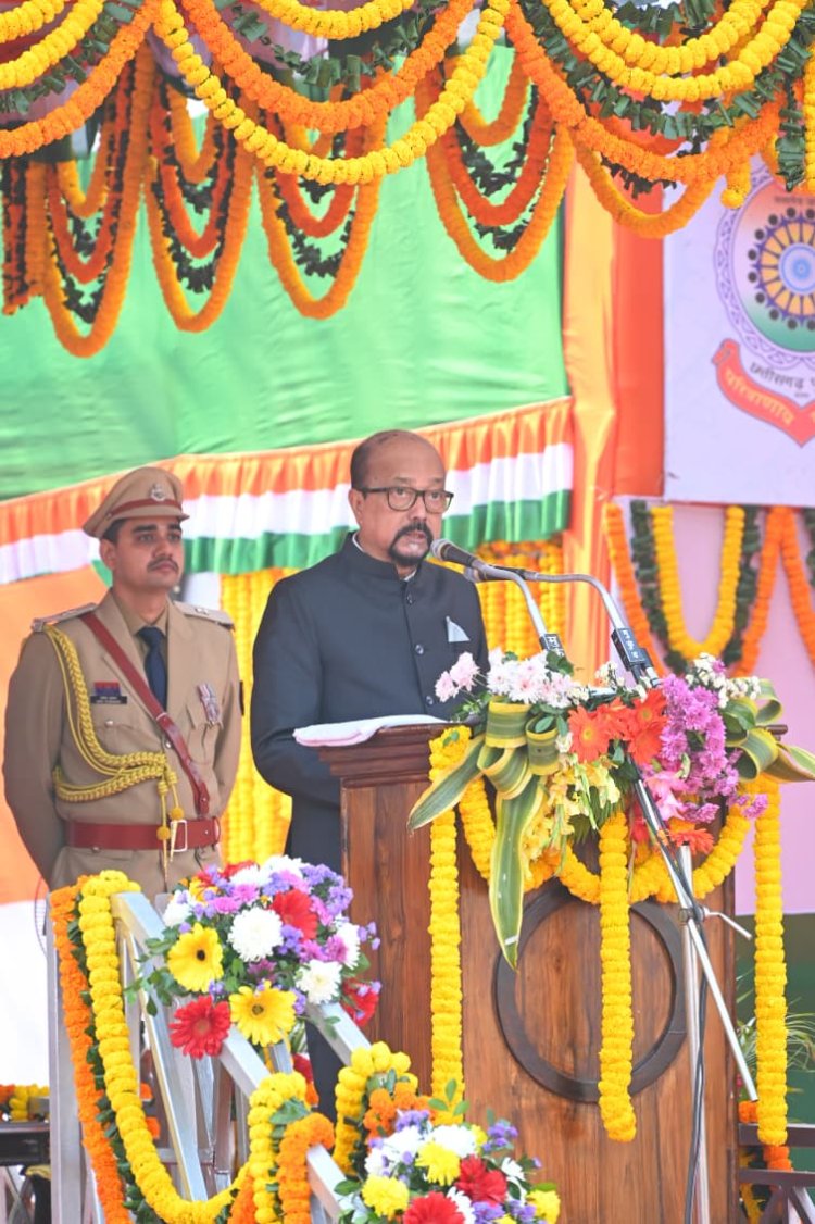 गणतंत्र दिवस 26 जनवरी 2026 : रमेन डेका माननीय राज्यपाल छत्तीसगढ़ का उदबोधन, पुलिस परेड ग्राउंड, रायपुर 