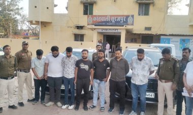 यातायात बाधित कर बर्थडे मनाते हुए आतिशबाजी करने वाले 7 आरोपियों को पुलिस ने किया गिरफ्तार।