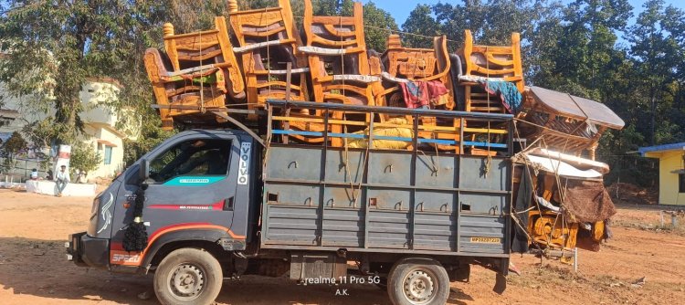 ओवरलोडिंग सामान लोड करने पर हुआ 20 हजार रुपए का जुर्माना.,