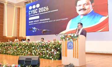 ट्रिपलआईटी -नया रायपुर में 21वीं 'युवा वैज्ञानिक कांग्रेस' का उपमुख्यमंत्री विजय शर्मा ने किया शुभारंभ