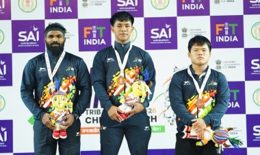 खेलो इंडिया ट्राइबल गेम्स-2026 : वेटलिफ्टिंग में 71 किग्रा वर्ग में सिल्वन बेह्रोथाटलो का स्वर्णिम प्रदर्शन