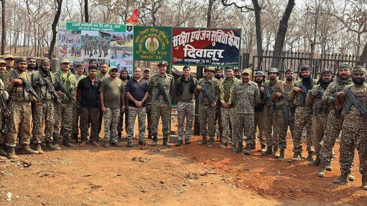 जहां देश का सबसे बड़ा कुख्यात नक्सली बासवराजू मारा गया, वहां जवानों ने खोला कैंप, तस्वीरें आई सामने