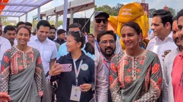 सरगुजा ओलंपिक में शामिल हुईं पहलवान गीता फोगाट, खिलाड़ियों से की मुलाकात, बोलीं- बेटियां किसी क्षेत्र में पीछे नहीं