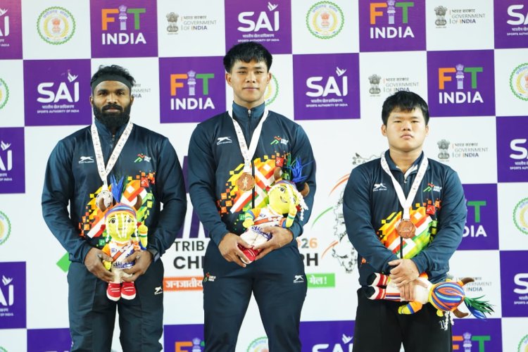 खेलो इंडिया ट्राइबल गेम्स-2026 : वेटलिफ्टिंग में 71 किग्रा वर्ग में सिल्वन बेह्रोथाटलो का स्वर्णिम प्रदर्शन