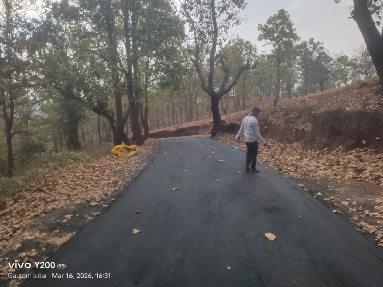 बैगापारा सड़क निर्माण कार्य संतोषप्रद, क्षतिग्रस्त हिस्सों का सुधार कर बीटी कार्य पूर्ण,शिकायत पर त्वरित कार्रवाई, निरीक्षण में सड़क की स्थिति बेहतर पाई गई
