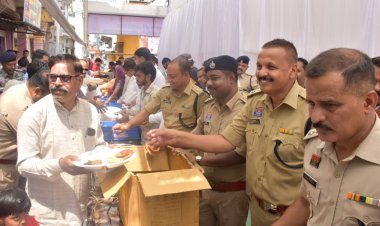 सशस्त्र नक्सलवाद की समाप्ति के ऐतिहासिक संकल्प की पूर्ति पर भव्य हनुमंत भंडारा का हुआ आयोजन