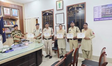 ऑपरेशन तलाश / मुस्कान अभियान में उत्कृष्ट कार्य करने वाले पुलिसकर्मियों को कोरिया पुलिस ने दिया प्रशस्ति पत्र,