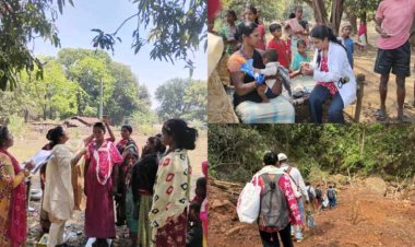 मुख्यमंत्री स्वस्थ बस्तर अभियान: 13 किलोमीटर पैदल चलकर स्वास्थ्य टीम पहुंची बड़ेपल्ली, 227 ग्रामीणों की जांच,,,