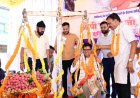 जन्मदिवस पर मौसमी फलों और लड्डू से तौले गए वित्त मंत्री श्री ओपी चौधरी,